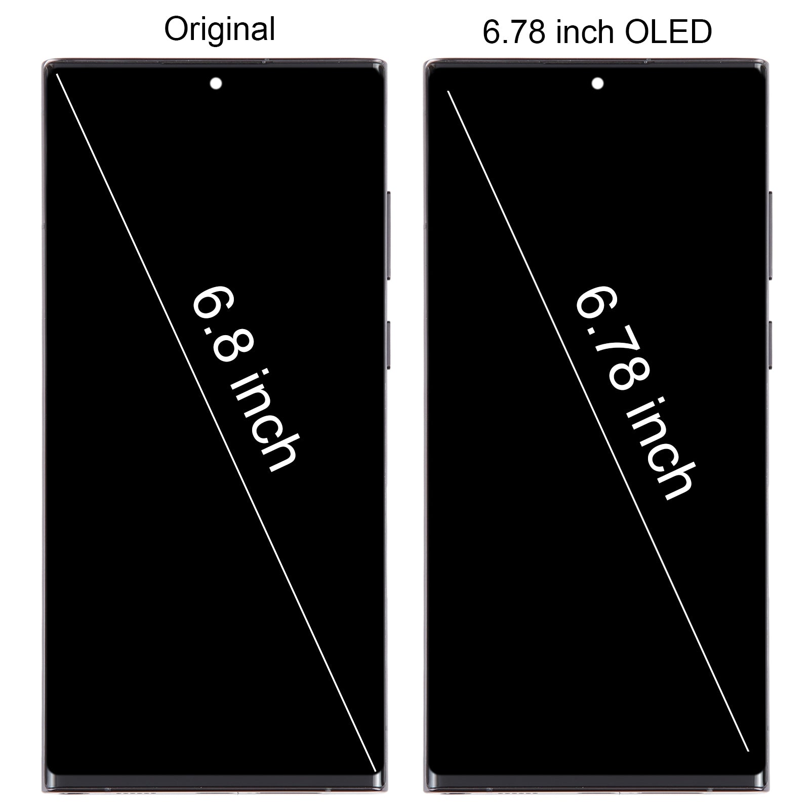 For Samsung Galaxy S22 Ultra 5G SM-S908U US Edition 6.78 inch OLED LCD Screen Digitizer Full Assembly with Frame