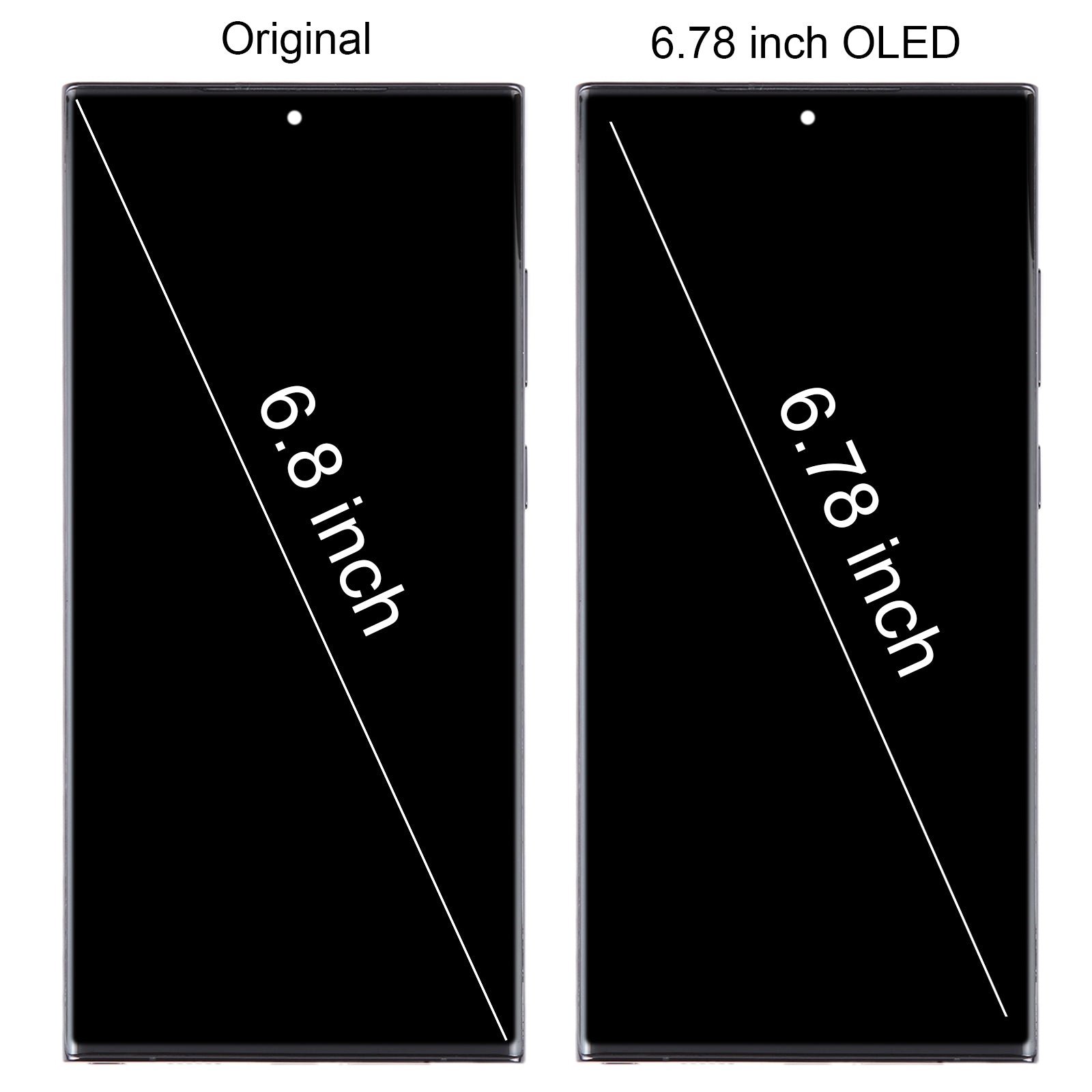 For Samsung Galaxy S23 Ultra 5G SM-S918B EU Edition 6.78 inch OLED LCD Screen Digitizer Full Assembly with Frame