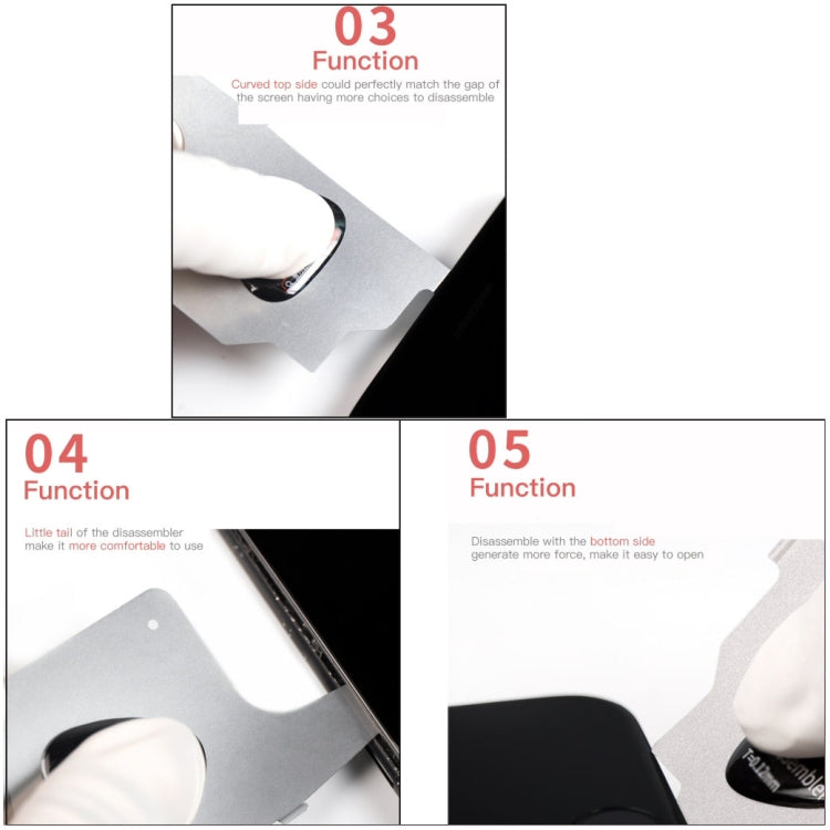 10 PCS QIANLI 3D Ultra Thin Pry Spudger Screen Disassembling Card, 3D Ultra Thin