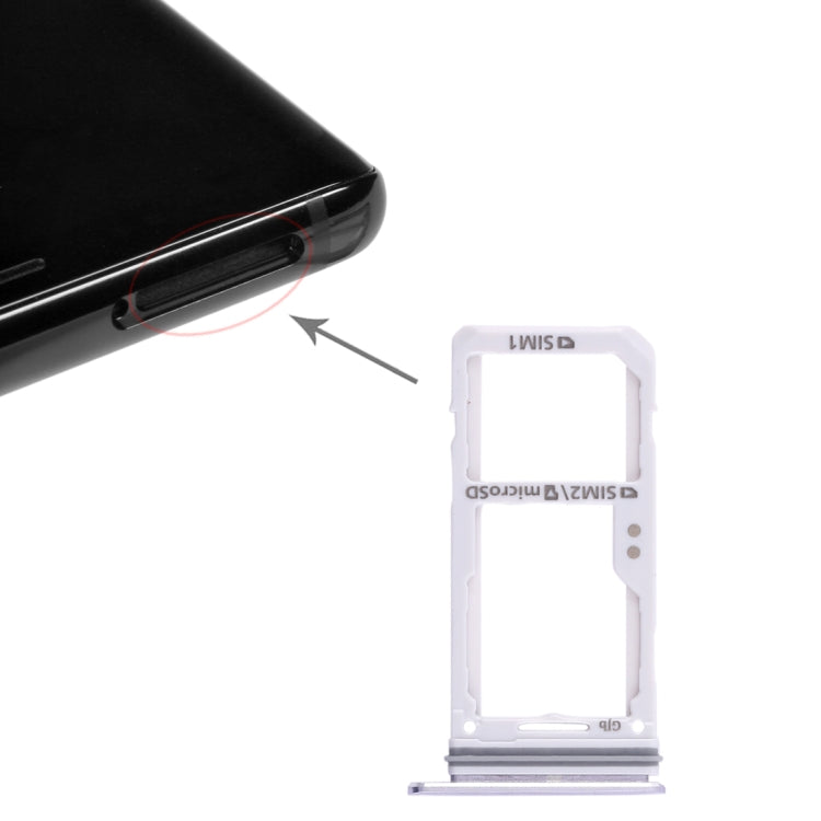 For Galaxy Note 8 2 SIM Card Tray / Micro SD Card Tray