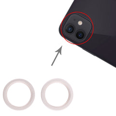 2 PCS Rear Camera Glass Lens Metal Outside Protector Hoop Ring for iPhone 13