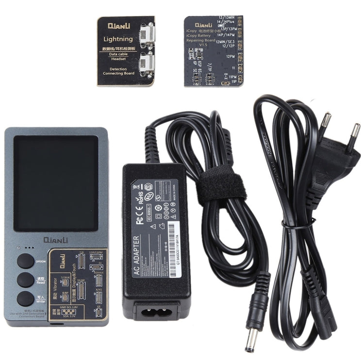 For iPhone 6 - 14 Pro Max 3 in 1 Qianli iCopy Plus 2.2 Repair Detection Programmer Set, Plug: EU