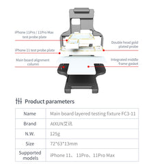 Aixun FC3-11 Mainboard Layered Testing Fixture for iPhone 11/11 Pro/11Pro Max