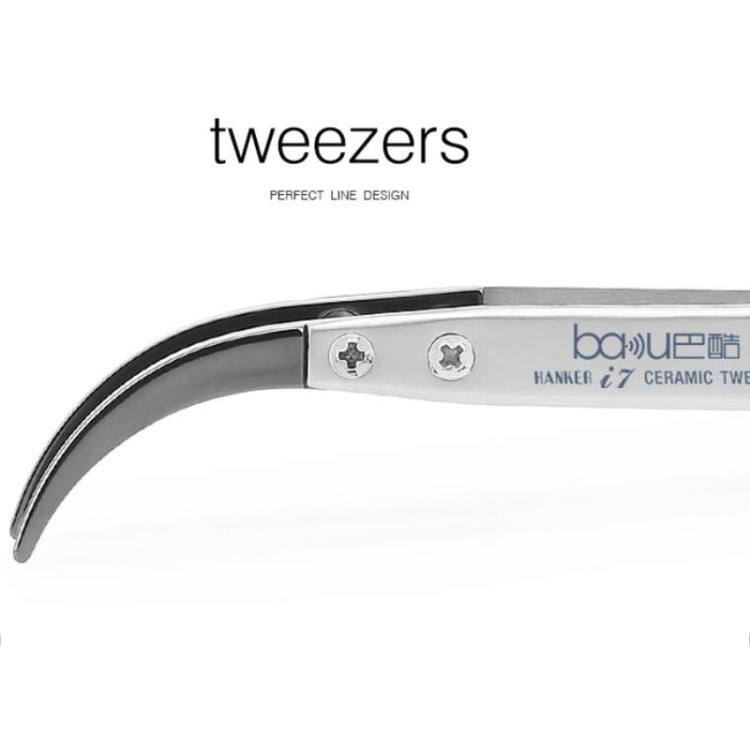 BAKU BA-I7-74MZ Stainless Steel Curved Tweezers