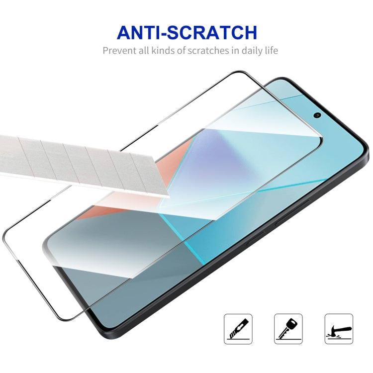 ENKAY Hat-Prince Full Glue High Aluminum-silicon Tempered Glass Film, For Redmi Note 13 / Note 13 Pro, For Xiaomi Redmi A1+ 4G / A2+ 4G
