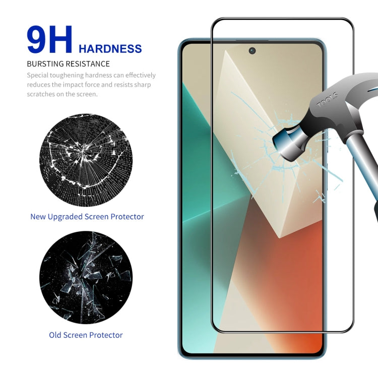 2pcs ENKAY Hat-Prince Full Glue High Aluminum-silicon Tempered Glass Film, For Redmi Note 13 / Note 13 Pro, For Xiaomi Redmi A1+ / A2+ 4G