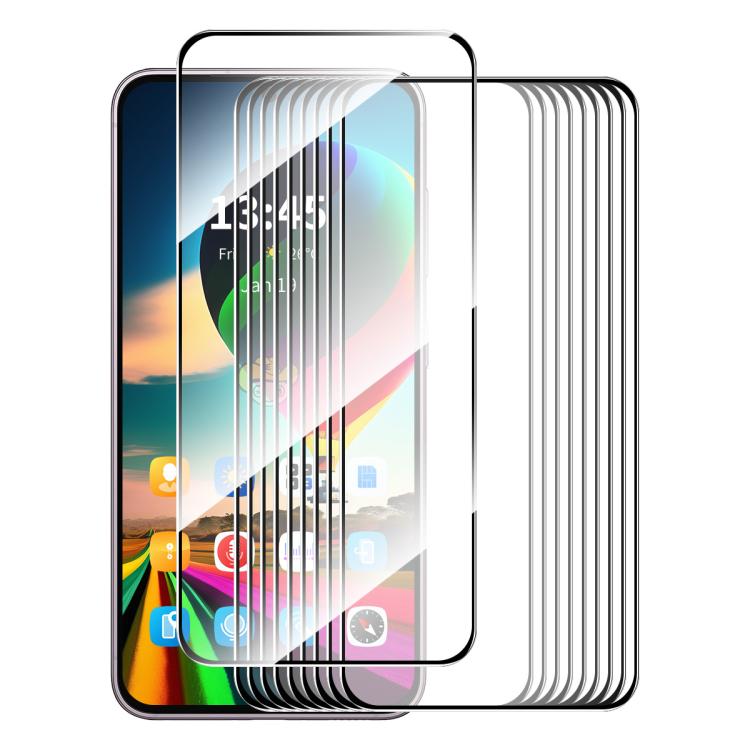 10pcs ENKAY Hat-Prince Full Glue High Aluminum-silicon Tempered Glass Film, For Redmi 13X, For Redmi Note 14S 4G, For Redmi Turbo 4, For Xiaomi Poco X7 Pro, For Redmi Note 14 4G 163.25mm, For Redmi A4 5G, For Redmi Note 14 5G, For Xiaomi 14T�����������...