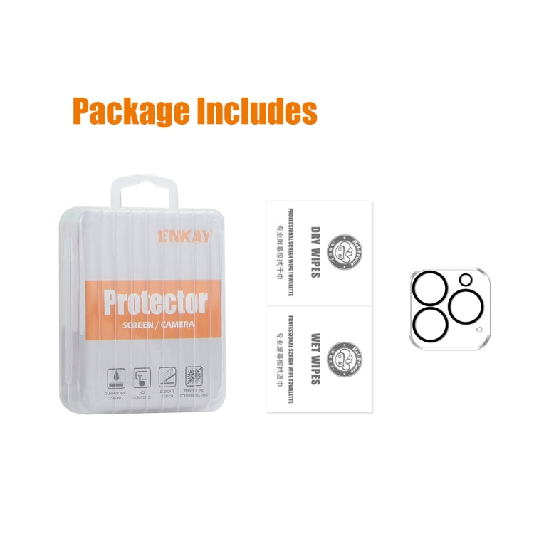 ENKAY Hat-Prince 9H Rear Camera Lens Tempered Glass Film, For iPhone 16 Pro / 16 Pro Max, For iPhone 16 / 16 Plus, For iPhone 15 Pro / 15 Pro Max, For iPhone 15 / 15 Plus