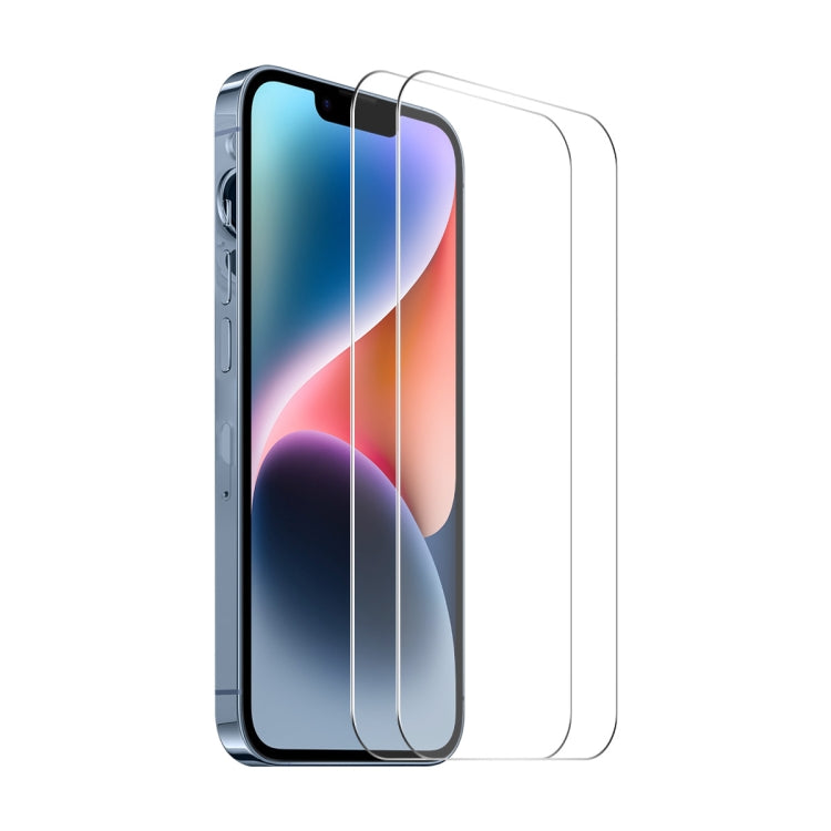 2pcs NKAY 0.26mm 9H 2.5D High Aluminum-silicon Tempered Glass Film, For iPhone 16 Pro Max, For iPhone 16 Pro, For iPhone 16 Plus, For iPhone 16, iPhone 16e, For iPhone 15 Pro Max, For iPhone 15 Pro, For iPhone 15 Plus, For iPhone 15