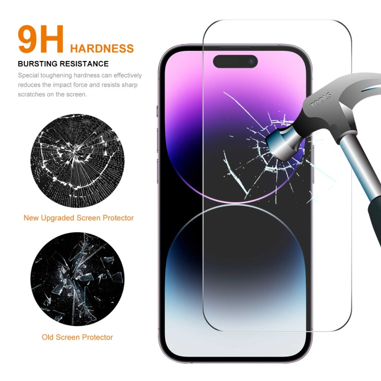 5pcs ENKAY 0.26mm 9H 2.5D High Aluminum-silicon Tempered Glass Film, For iPhone 16 Pro Max, For iPhone 16 Pro, For iPhone 16 Plus, For iPhone 16, iPhone 16e, For iPhone 15 Pro Max, For iPhone 15 Pro, For iPhone 15 Plus, For iPhone 15