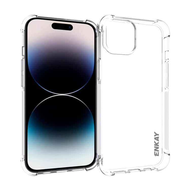 ENKAY Hat-Prince Transparent TPU Shockproof Phone Case, For iPhone 16 Pro Max, For iPhone 16 Pro, For iPhone 16 Plus, For iPhone 16, iPhone 16e, For iPhone 15 Pro Max, For iPhone 15 Pro, For iPhone 15 Plus, For iPhone 15, For MagSafe Battery Pack