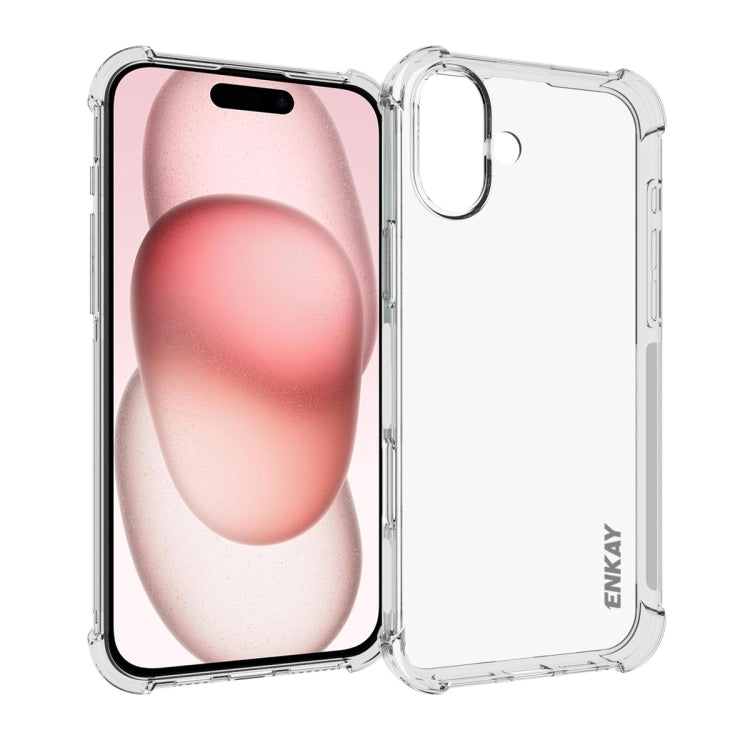 ENKAY Hat-Prince Transparent TPU Shockproof Phone Case, For iPhone 16 Pro Max, For iPhone 16 Pro, For iPhone 16 Plus, For iPhone 16, iPhone 16e, For iPhone 15 Pro Max, For iPhone 15 Pro, For iPhone 15 Plus, For iPhone 15, For MagSafe Battery Pack
