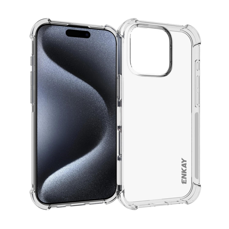 ENKAY Hat-Prince Transparent TPU Shockproof Phone Case, For iPhone 16 Pro Max, For iPhone 16 Pro, For iPhone 16 Plus, For iPhone 16, iPhone 16e, For iPhone 15 Pro Max, For iPhone 15 Pro, For iPhone 15 Plus, For iPhone 15, For MagSafe Battery Pack