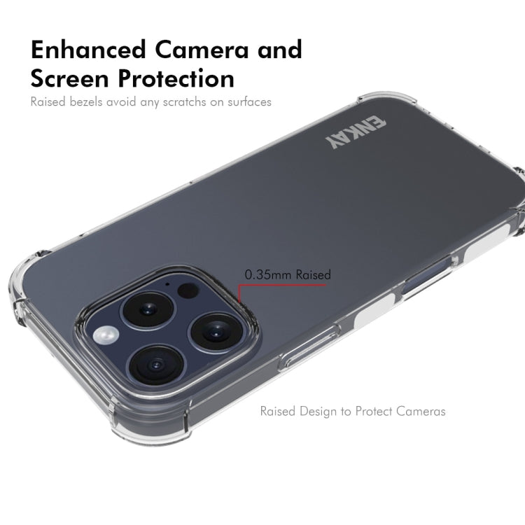 ENKAY Hat-Prince Transparent TPU Shockproof Phone Case, For iPhone 16 Pro Max, For iPhone 16 Pro, For iPhone 16 Plus, For iPhone 16, iPhone 16e, For iPhone 15 Pro Max, For iPhone 15 Pro, For iPhone 15 Plus, For iPhone 15, For MagSafe Battery Pack