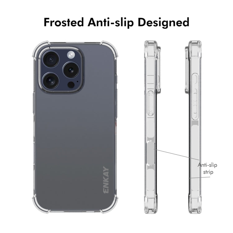 ENKAY Hat-Prince Transparent TPU Shockproof Phone Case, For iPhone 16 Pro Max, For iPhone 16 Pro, For iPhone 16 Plus, For iPhone 16, iPhone 16e, For iPhone 15 Pro Max, For iPhone 15 Pro, For iPhone 15 Plus, For iPhone 15, For MagSafe Battery Pack