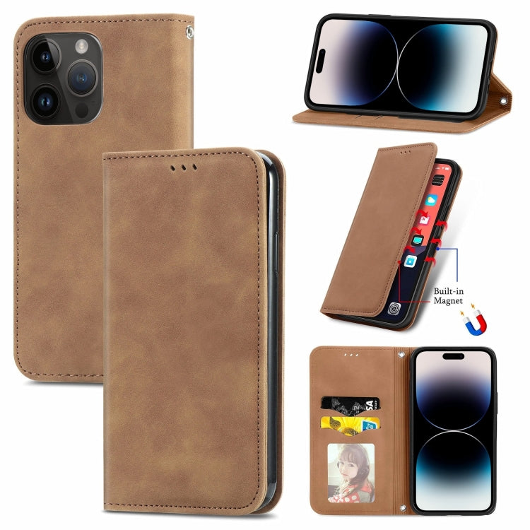 Retro Skin Feel Magnetic Flip Leather Phone Case, Series 1