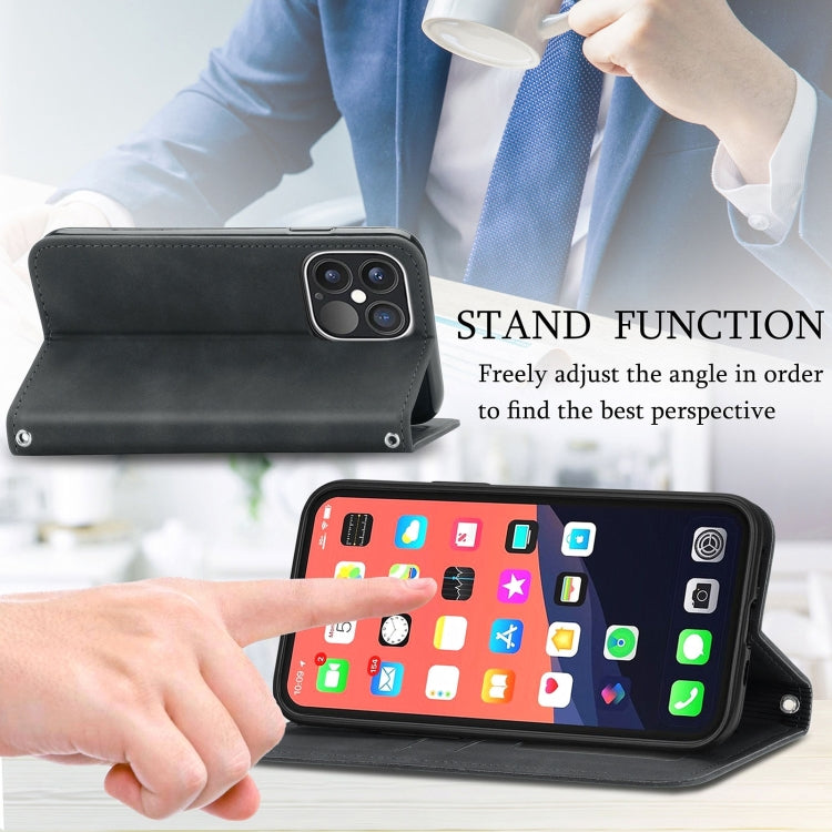 Retro Skin Feel Magnetic Flip Leather Phone Case, For iPhone 14 Pro Max