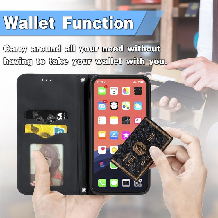 Retro Skin Feel Magnetic Flip Leather Phone Case, For iPhone 14 Pro Max