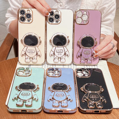 Electroplating Astronaut Holder Phone Case, Series 1