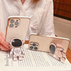 Electroplating Astronaut Holder Phone Case, Series 1