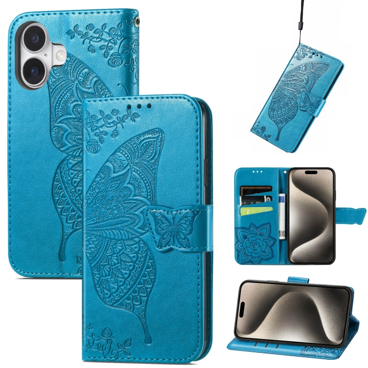 Butterfly Love Flower Embossed Leather Phone Case