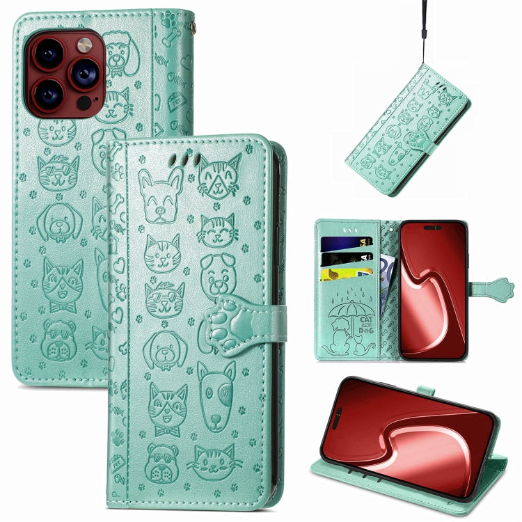 Cat and Dog Embossed Leather Phone Case, Series 1