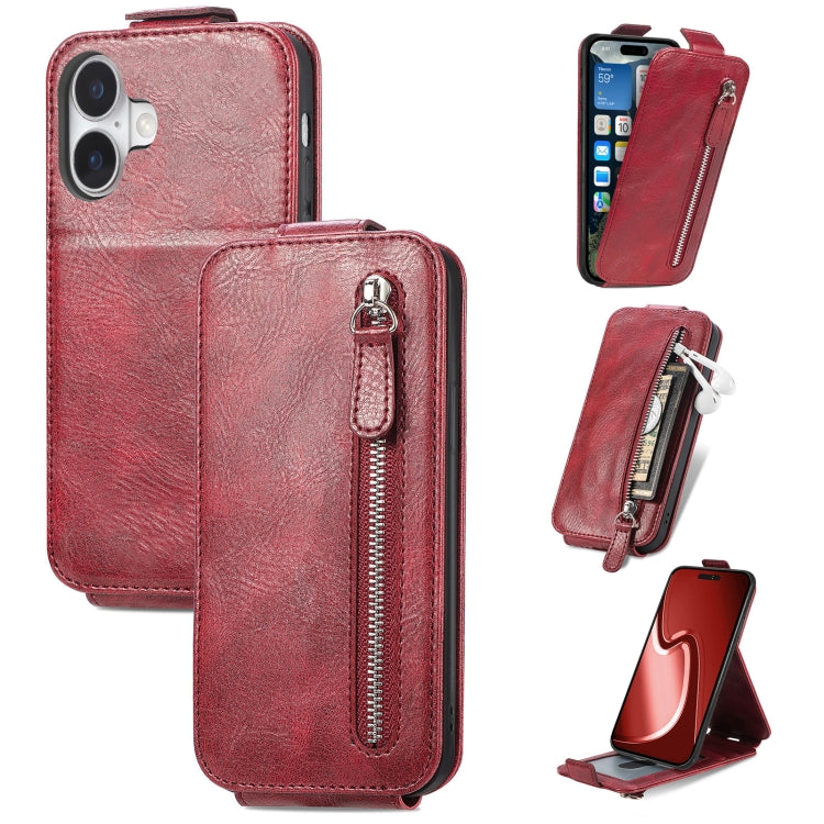 Zipper Wallet Vertical Flip Leather Phone Case