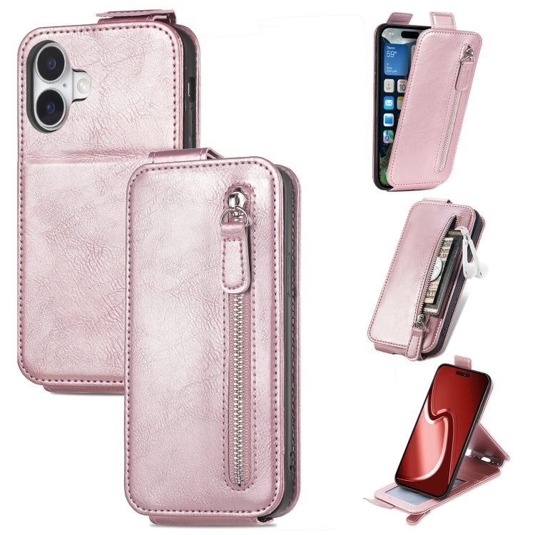 Zipper Wallet Vertical Flip Leather Phone Case