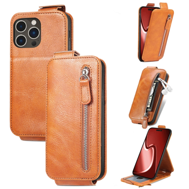 Zipper Wallet Vertical Flip Leather Phone Case