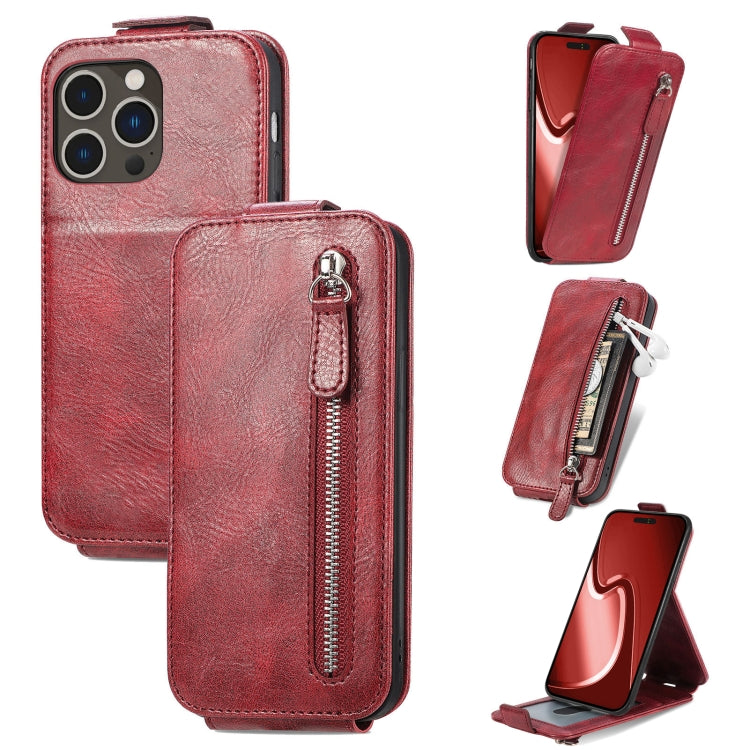 Zipper Wallet Vertical Flip Leather Phone Case