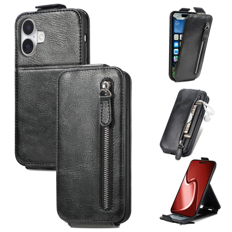 Zipper Wallet Vertical Flip Leather Phone Case