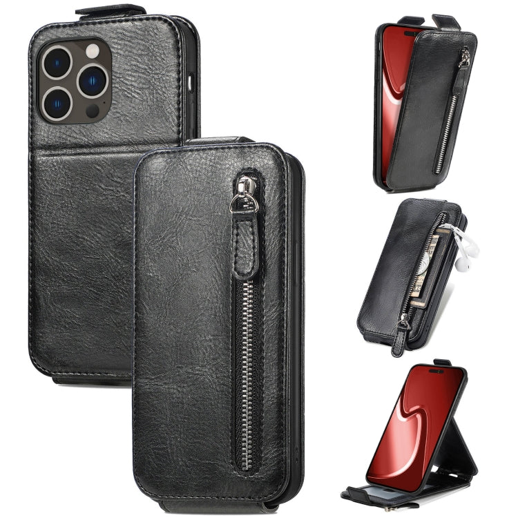 Zipper Wallet Vertical Flip Leather Phone Case