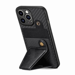 Carbon Fiber Wallet Flip Card K-shaped Holder Phone Case, Series 1