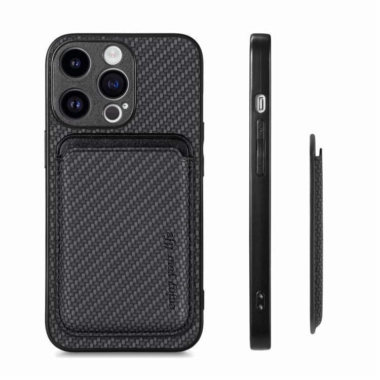 Carbon Fiber Leather Card Magsafe Phone Case, Series 1