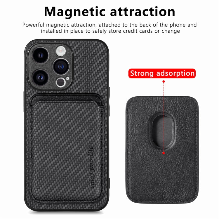 Carbon Fiber Leather Card Magsafe Phone Case, Series 1