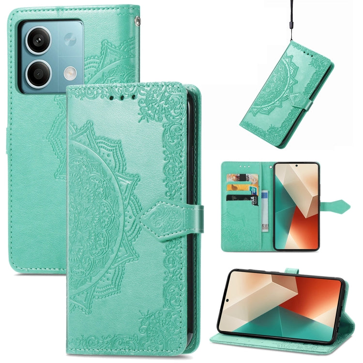 Mandala Flower Embossed Leather Phone Case, Series 1