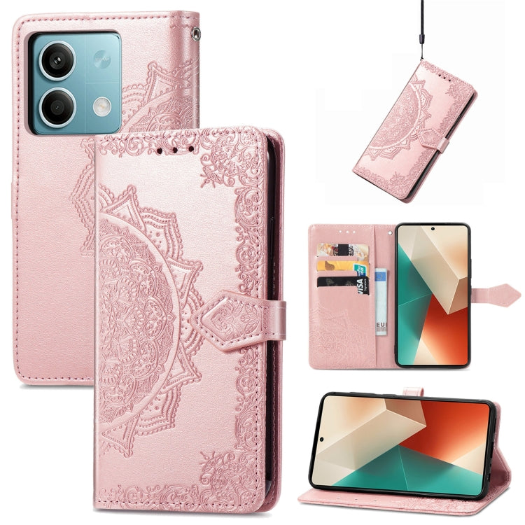 Mandala Flower Embossed Leather Phone Case, Series 1