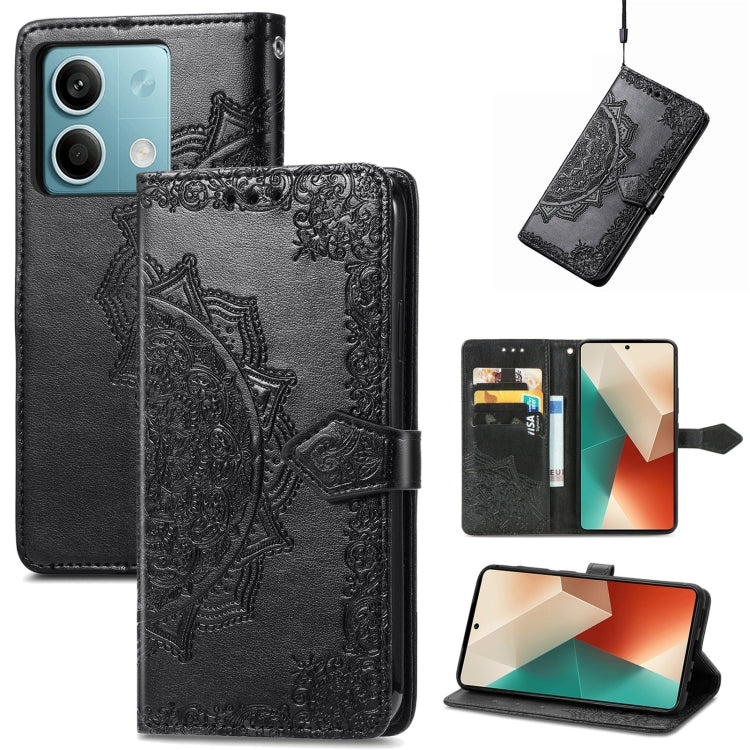 Mandala Flower Embossed Leather Phone Case, Series 1