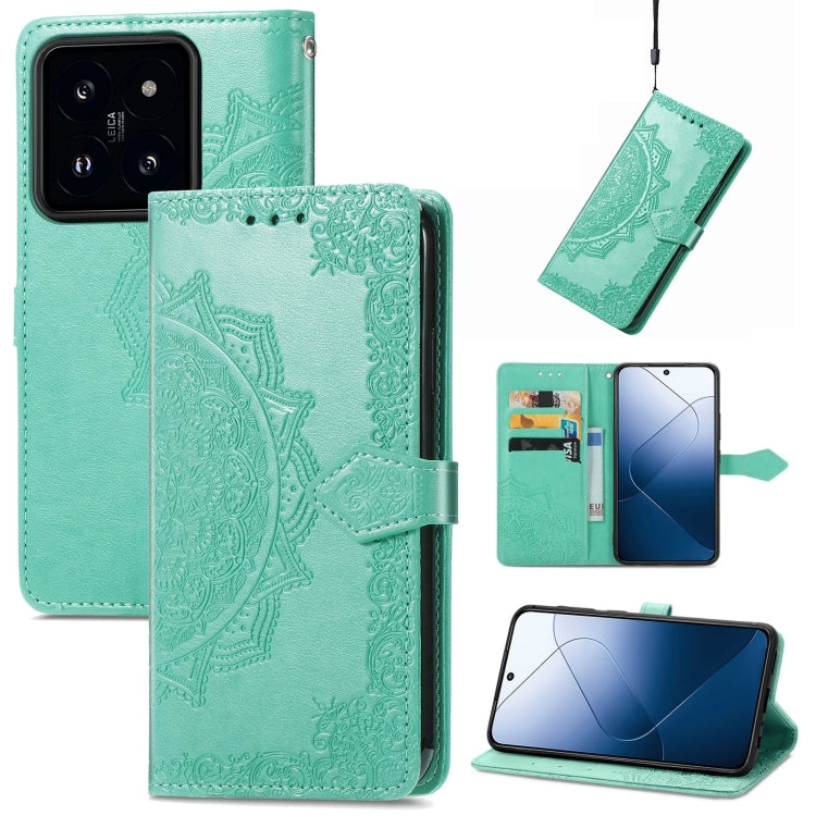 Mandala Flower Embossed Leather Phone Case, Series 1