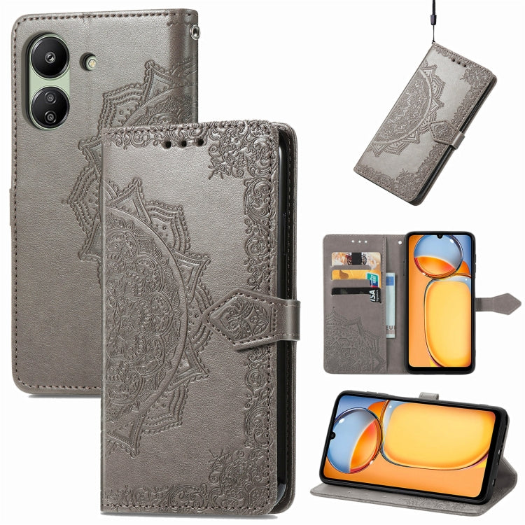 Mandala Flower Embossed Leather Phone Case, Series 1