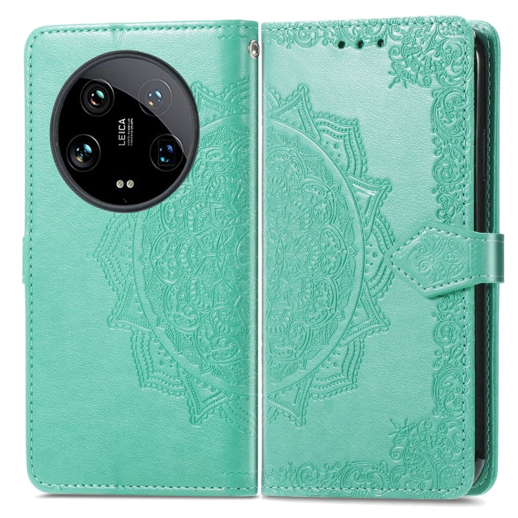 Mandala Flower Embossed Leather Phone Case, For Xiaomi 14 Ultra, For Xiaomi 14 Pro, For Xiaomi 14, For Xiaomi Redmi  Note 13 5G