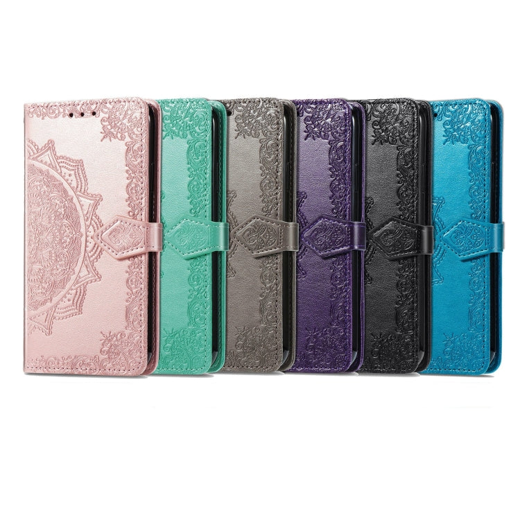 Mandala Flower Embossed Leather Phone Case, Series 1