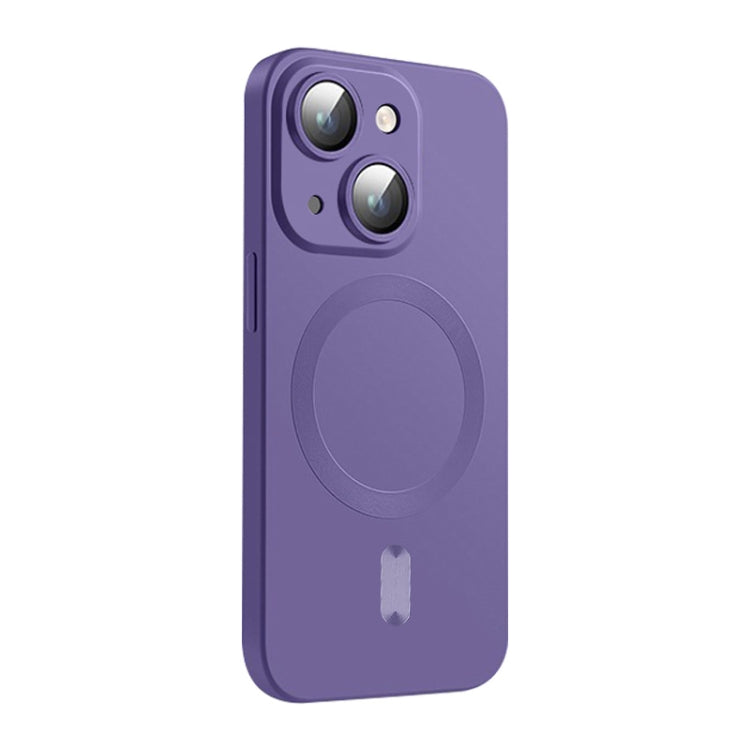 ENKAY MagSafe Matte TPU Phone Case with Lens Film, For iPhone 15 Plus, For iPhone 15, For iPhone 14 Plus
