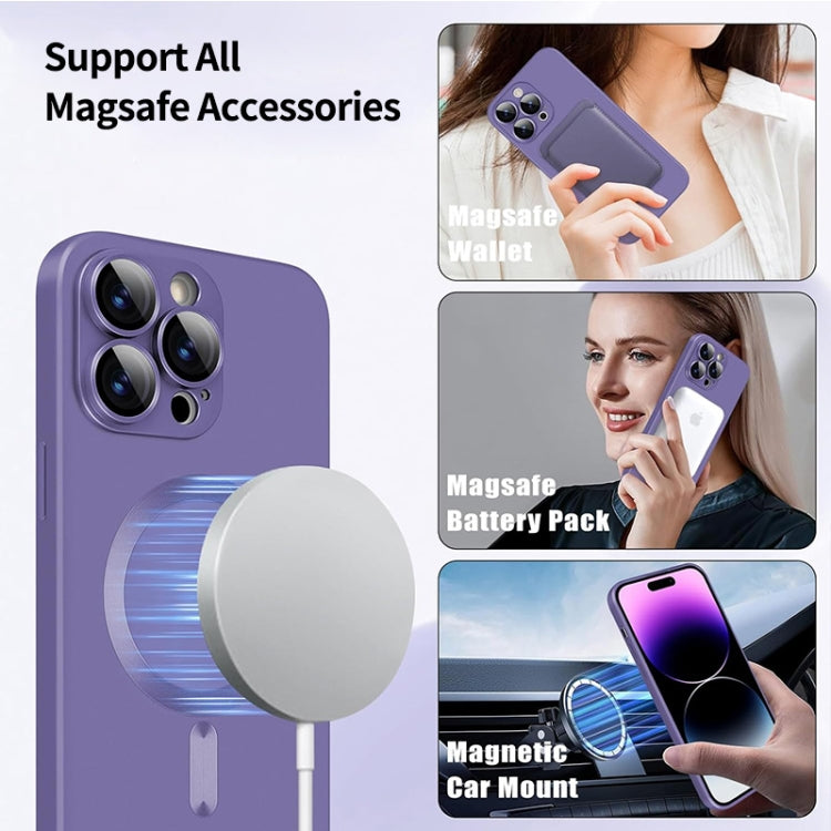 ENKAY MagSafe Matte TPU Phone Case with Lens Film, For iPhone 14, For iPhone 14 Pro, For iPhone 14 Pro Max
