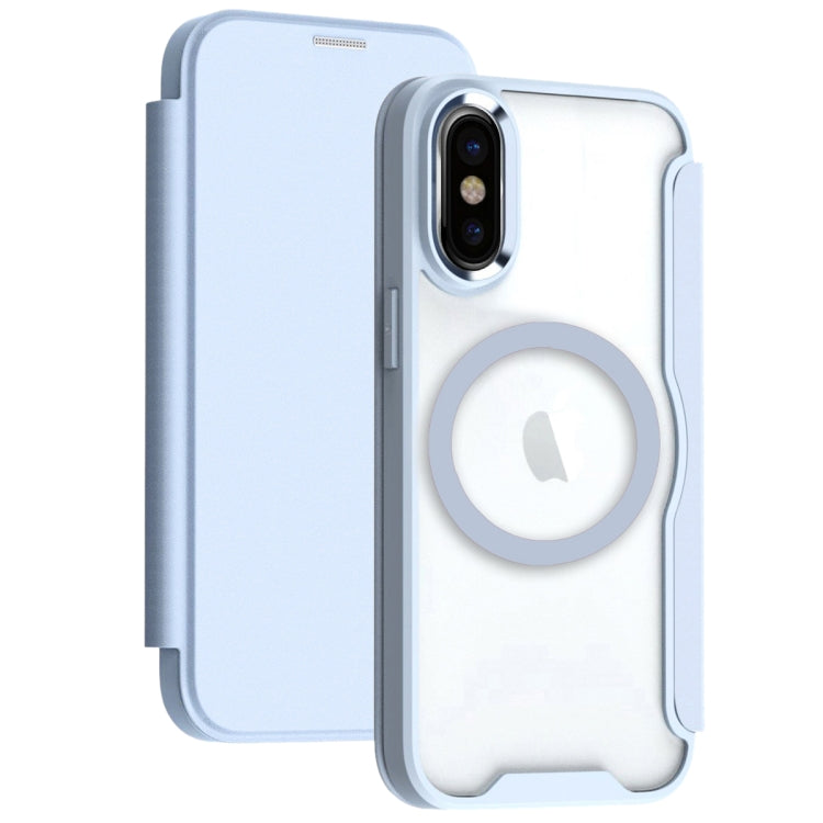 RFID Blocking Adsorption Flip MagSafe Leather Phone Case, For iPhone XR, For iPhone XS Max, For iPhone X