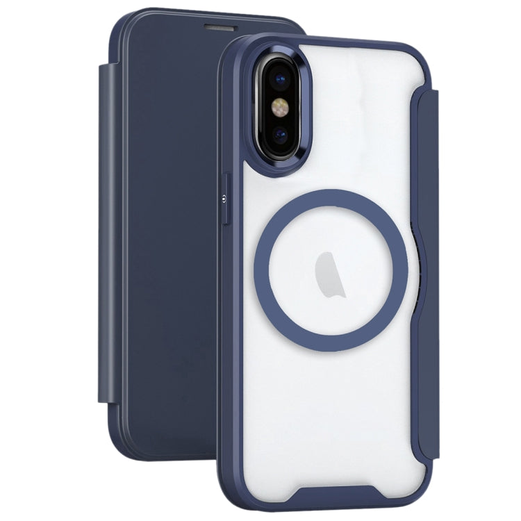 RFID Blocking Adsorption Flip MagSafe Leather Phone Case, For iPhone XR, For iPhone XS Max, For iPhone X