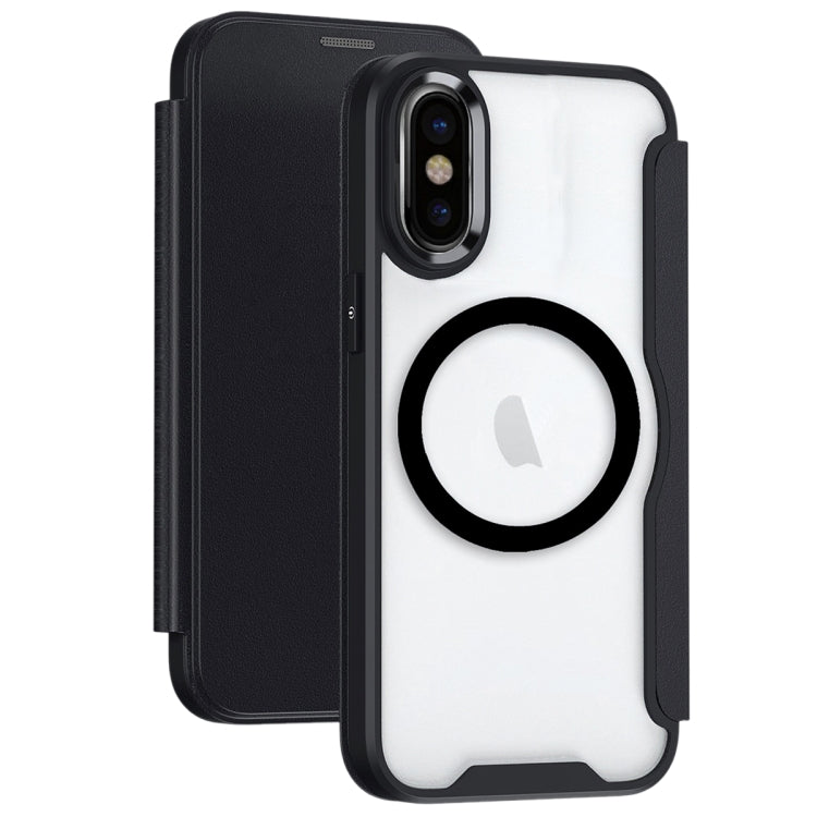 RFID Blocking Adsorption Flip MagSafe Leather Phone Case, For iPhone XR, For iPhone XS Max, For iPhone X