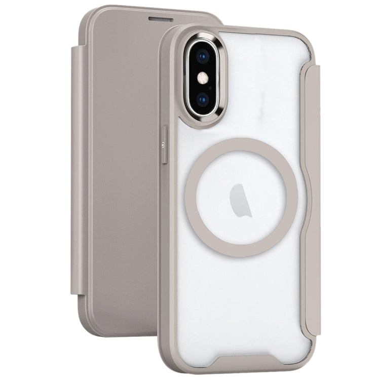 RFID Blocking Adsorption Flip MagSafe Leather Phone Case, For iPhone XR, For iPhone XS Max, For iPhone X