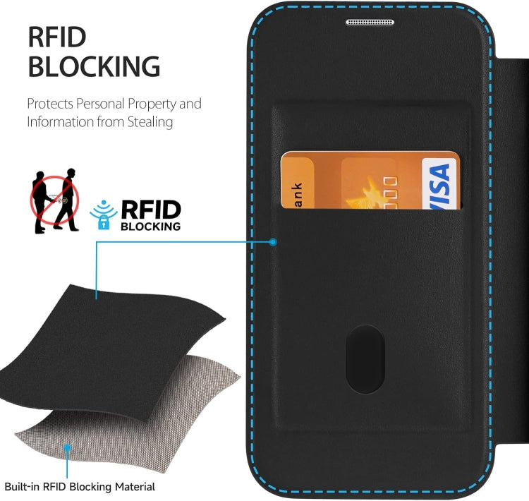 RFID Blocking Adsorption Flip MagSafe Leather Phone Case, For iPhone 12 Pro Max, For iPhone 12 Pro, For iPhone 11 Pro Max, For iPhone 11, For iPhone XS