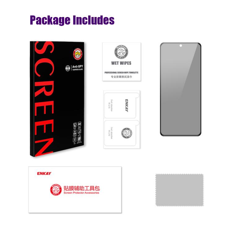 ENKAY Hat-Prince 28 Degree Anti-peeping Privacy Silk Screen Tempered Glass Film, For Redmi Note 14 4G / 5G, For Xiaomi 14T / 14T Pro, For Redmi K70 / K70e / K70 Pro, For Redmi 12 4G / 5G, For Xiaomi 13T / 13T Pro, For Xiaomi Poco C51 4G / C50 4G�������...